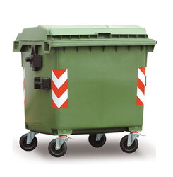 KEMOS - 1100 litre plastik konteyner çöp kutusu