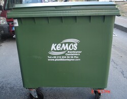 KEMOS - 660 litre plastik çöp konteyneri